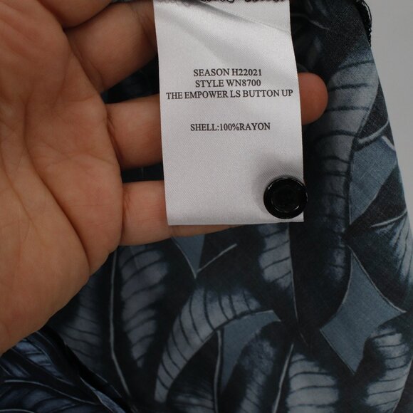 NWOT Wildfang Shirt Womens XS The Empower Long Sleeve Button Up Leaf Print Rayon - Picture 6 of 12